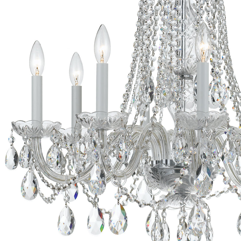 Crystorama 1138-CH-CL-SAQ Traditional Crystal Eight Light Chandelier Polished Chrome Alternate Image.jpg