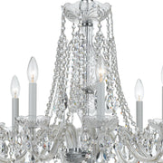 Crystorama 1138-CH-CL-SAQ Traditional Crystal Eight Light Chandelier Polished Chrome Alternate Image 2.jpg