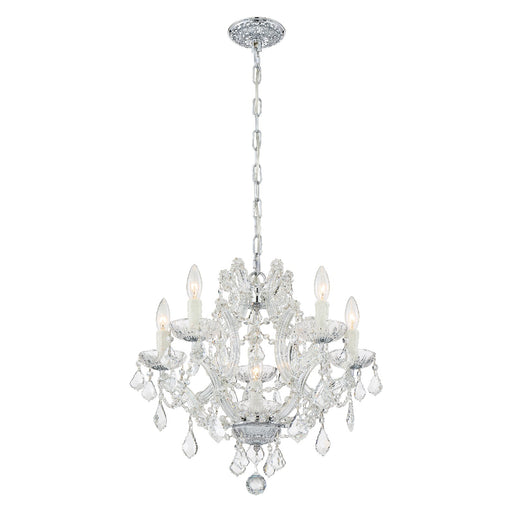 Crystorama 4405-CH-CL-SAQ Maria Theresa Six Light Mini Chandelier Polished Chrome Alternate Image.jpg