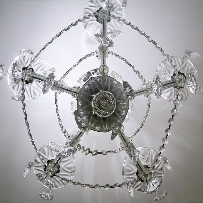 Crystorama 4405-CH-CL-SAQ Maria Theresa Six Light Mini Chandelier Polished Chrome Alternate Image 4.jpg