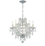 Crystorama 4405-CH-CL-SAQ Maria Theresa Six Light Mini Chandelier Polished Chrome Main Image.jpg