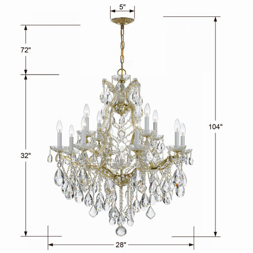 Crystorama 4413-GD-CL-S Maria Theresa 13 Light Chandelier Gold Alternate Image.jpg