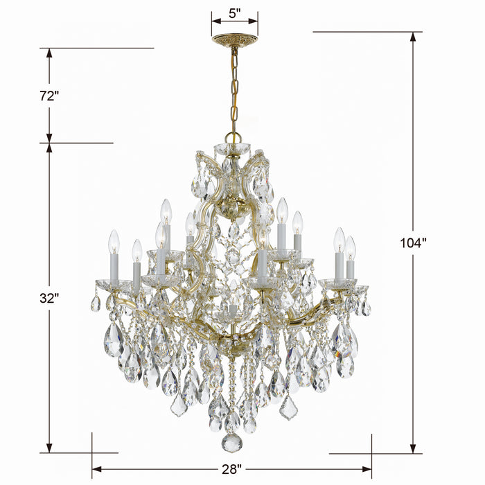 Crystorama 4413-GD-CL-S Maria Theresa 13 Light Chandelier Gold Alternate Image.jpg