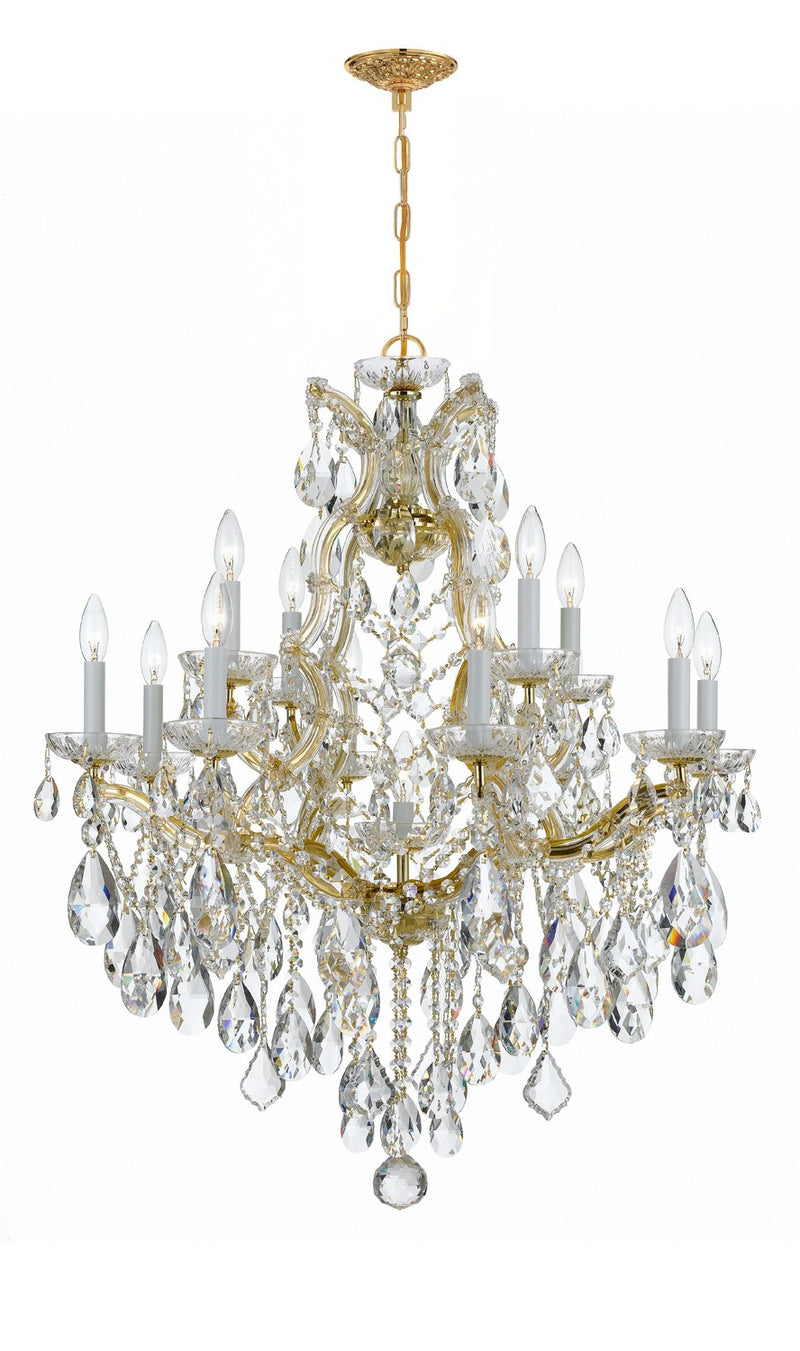 Crystorama 4413-GD-CL-S Maria Theresa 13 Light Chandelier Gold Main Image.jpg