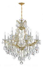 Crystorama 4413-GD-CL-SAQ Maria Theresa 13 Light Chandelier Gold Main Image.jpg
