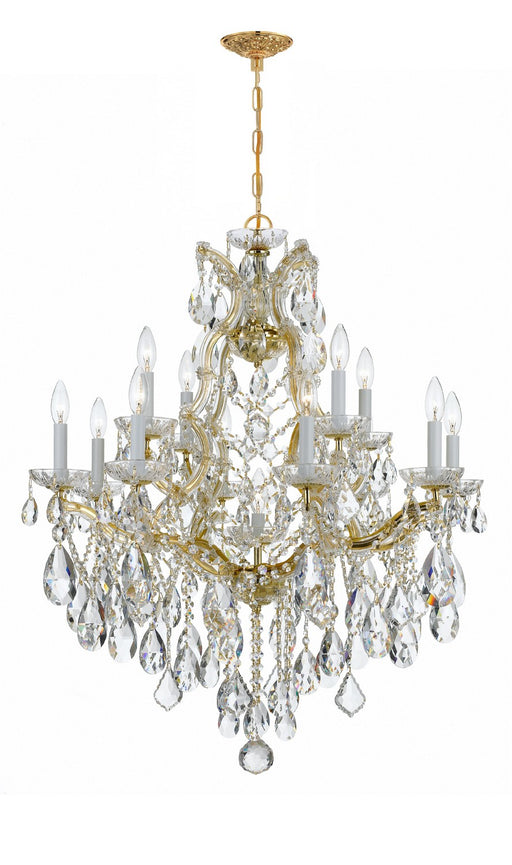 Crystorama 4413-GD-CL-SAQ Maria Theresa 13 Light Chandelier Gold Main Image.jpg
