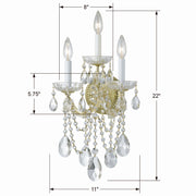 Crystorama 4423-GD-CL-S Maria Theresa Three Light Wall Sconce Gold Alternate Image.jpg