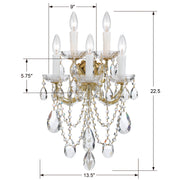 Crystorama 4425-GD-CL-S Maria Theresa Five Light Wall Sconce Gold Alternate Image.jpg