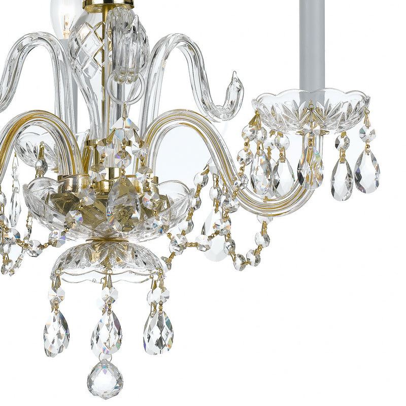 Crystorama 5044-PB-CL-SAQ Traditional Crystal Three Light Mini Chandelier Polished Brass Alternate Image.jpg