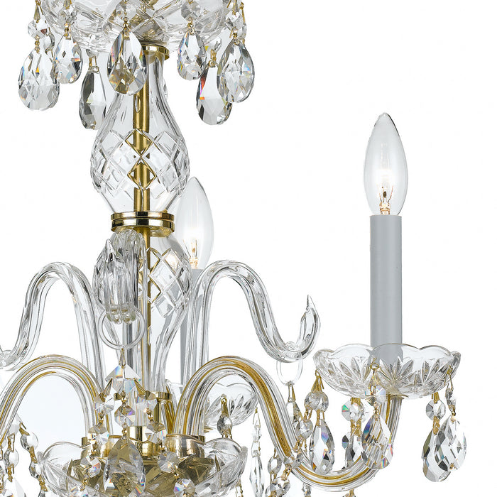Crystorama 5044-PB-CL-SAQ Traditional Crystal Three Light Mini Chandelier Polished Brass Alternate Image 2.jpg