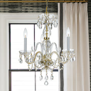 Crystorama 5044-PB-CL-SAQ Traditional Crystal Three Light Mini Chandelier Polished Brass Alternate Image 4.jpg