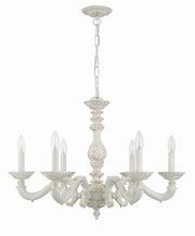 Crystorama 5126-AW Paris Market Six Light Chandelier Antique White Alternate Image 2.jpg