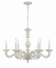 Crystorama 5126-AW Paris Market Six Light Chandelier Antique White Main Image.jpg