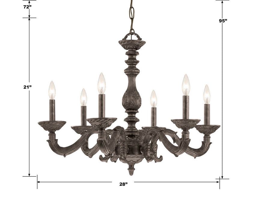 Crystorama 5126-VB Paris Market Six Light Chandelier Venetian Bronze Alternate Image.jpg