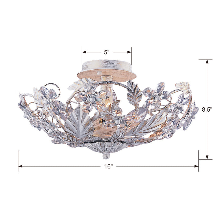 Crystorama 5316-AW Paris Market Six Light Semi Flush Mount Antique White Alternate Image 2.jpg