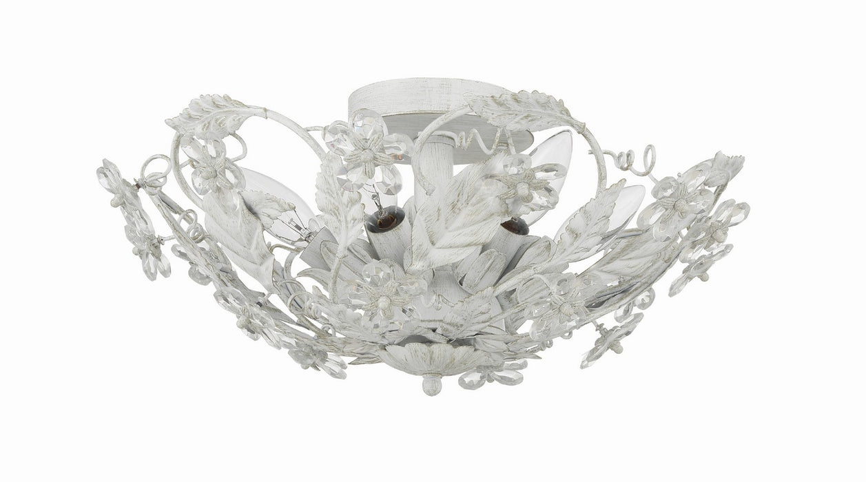 Crystorama 5316-AW Paris Market Six Light Semi Flush Mount Antique White Main Image.jpg
