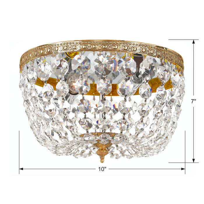 Crystorama 710-OB-CL-SAQ Ceiling Mount Two Light Flush Mount Olde Brass Alternate Image.jpg