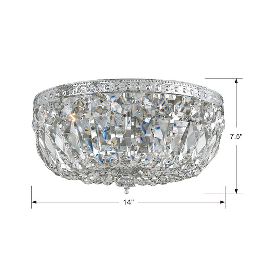 Crystorama 714-CH-CL-S Ceiling Mount Three Light Flush Mount Polished Chrome Alternate Image.jpg