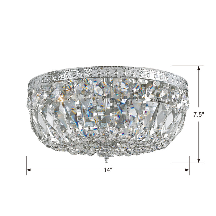 Crystorama 714-CH-CL-SAQ Ceiling Mount Three Light Flush Mount Polished Chrome Alternate Image.jpg