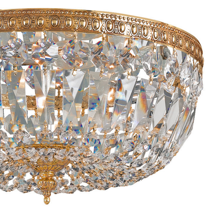 Crystorama 714-OB-CL-MWP Ceiling Mount Three Light Flush Mount Olde Brass Alternate Image.jpg