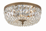 Crystorama 714-OB-CL-MWP Ceiling Mount Three Light Flush Mount Olde Brass Main Image.jpg
