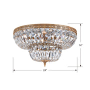 Crystorama 724-OB-CL-MWP Ceiling Mount Six Light Flush Mount Olde Brass Alternate Image.jpg