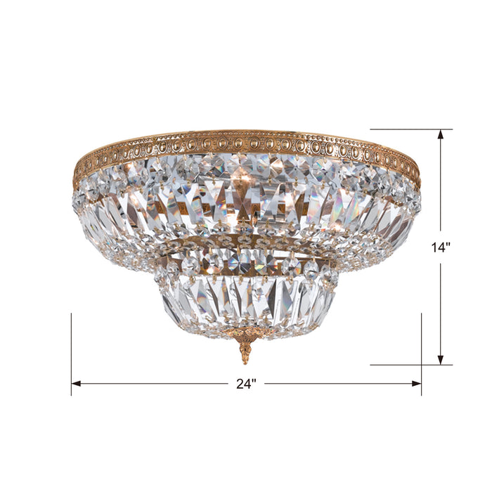 Crystorama 724-OB-CL-MWP Ceiling Mount Six Light Flush Mount Olde Brass Alternate Image.jpg
