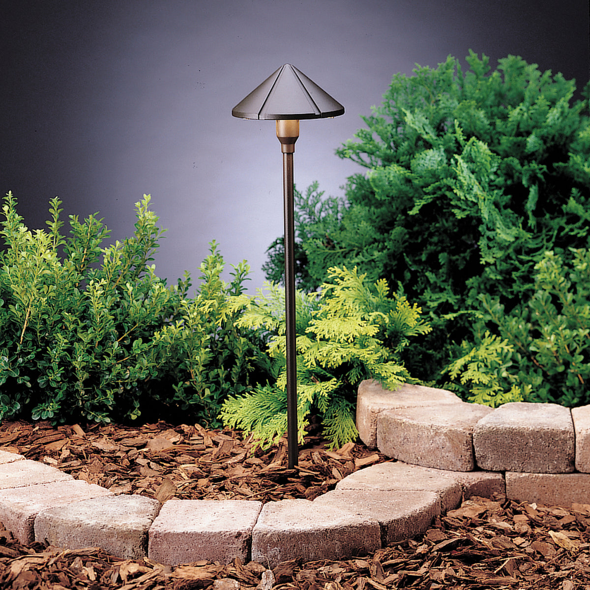 Kichler 15326AZT One Light Path & Spread, Textured Architectural Bronze