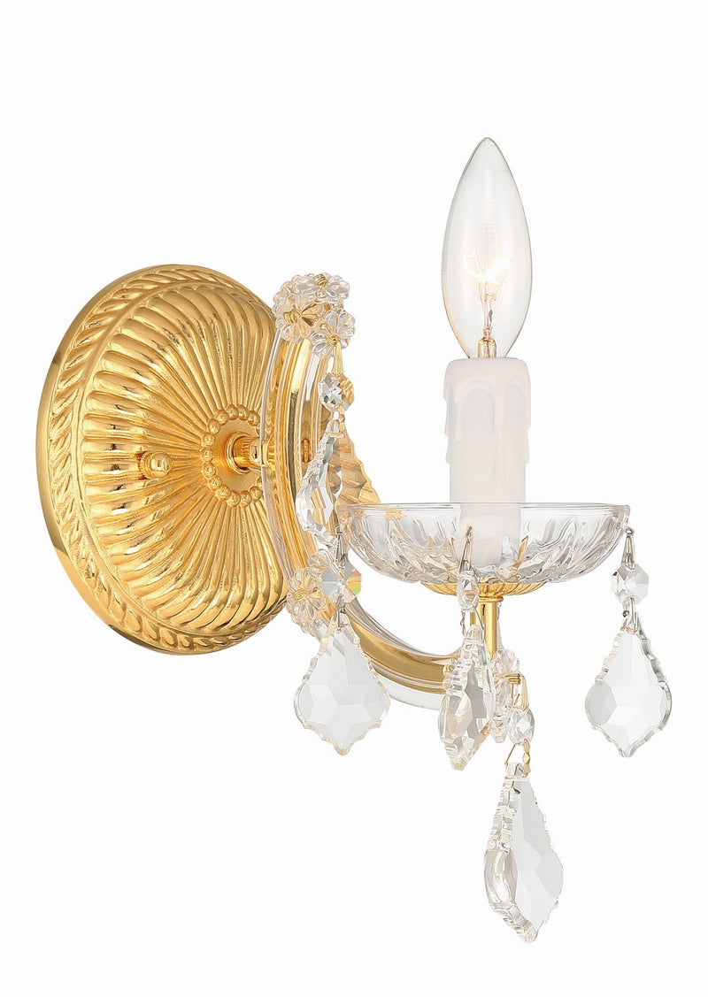 Crystorama 4471-GD-CL-MWP Maria Theresa One Light Wall Sconce Gold Main Image.jpg