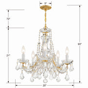 Crystorama 4476-GD-CL-S Maria Theresa Five Light Mini Chandelier Gold Alternate Image.jpg