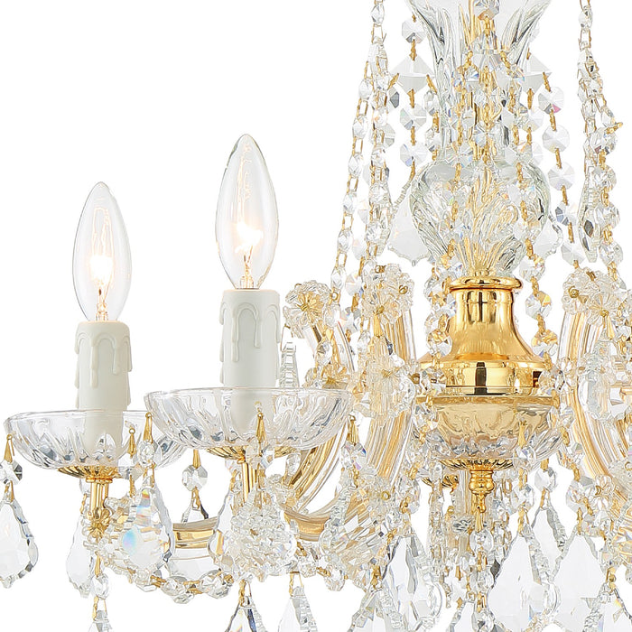 Crystorama 4476-GD-CL-SAQ Maria Theresa Five Light Chandelier Gold Alternate Image 2.jpg