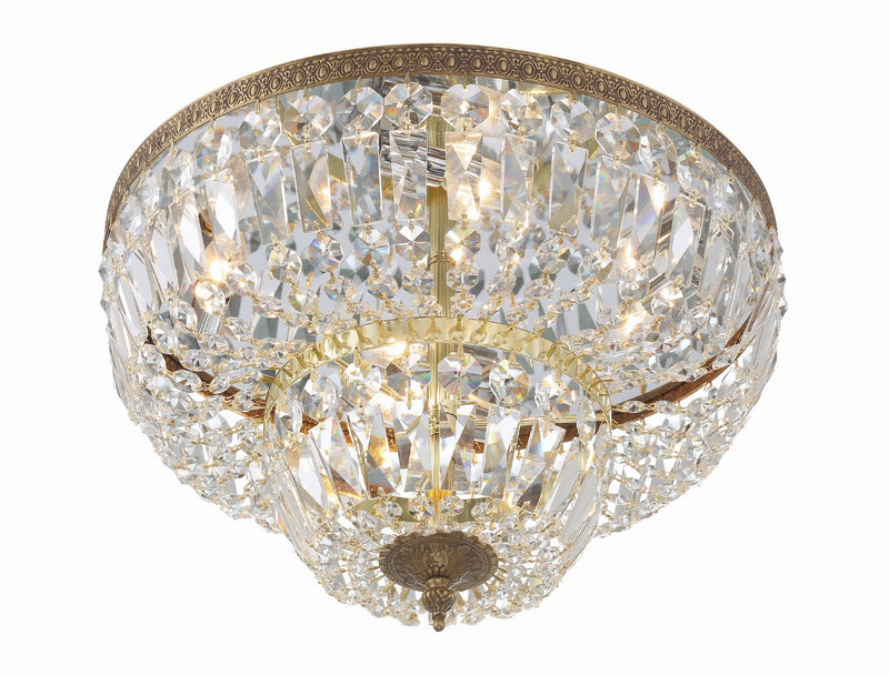 Crystorama 718-OB-CL-MWP Ceiling Mount Four Light Flush Mount Olde Brass Alternate Image 4.jpg