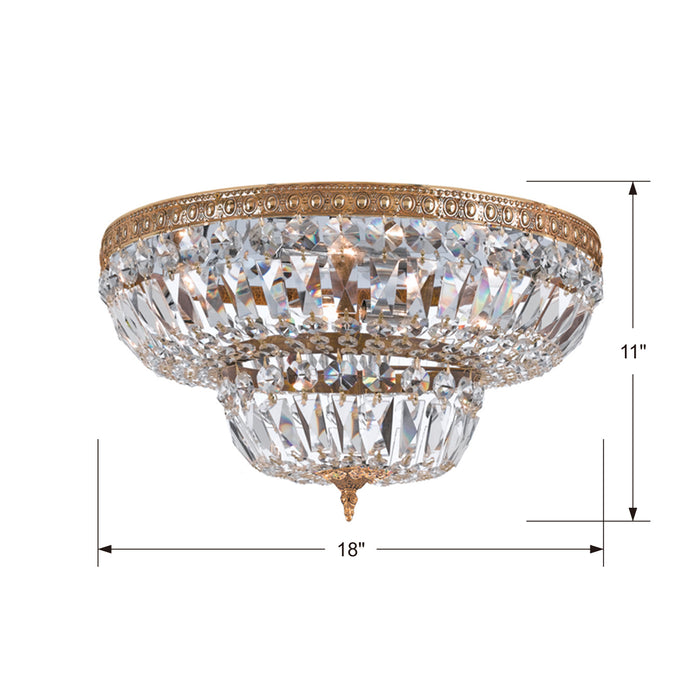 Crystorama 718-OB-CL-SAQ Ceiling Mount Four Light Flush Mount Olde Brass Alternate Image.jpg