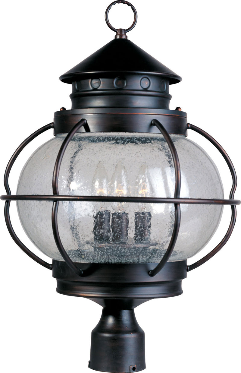 Maxim 30501CDOI Portsmouth Three Light Outdoor Pole/Post Lantern, Oil Rubbed Bronze Main Image.jpg
