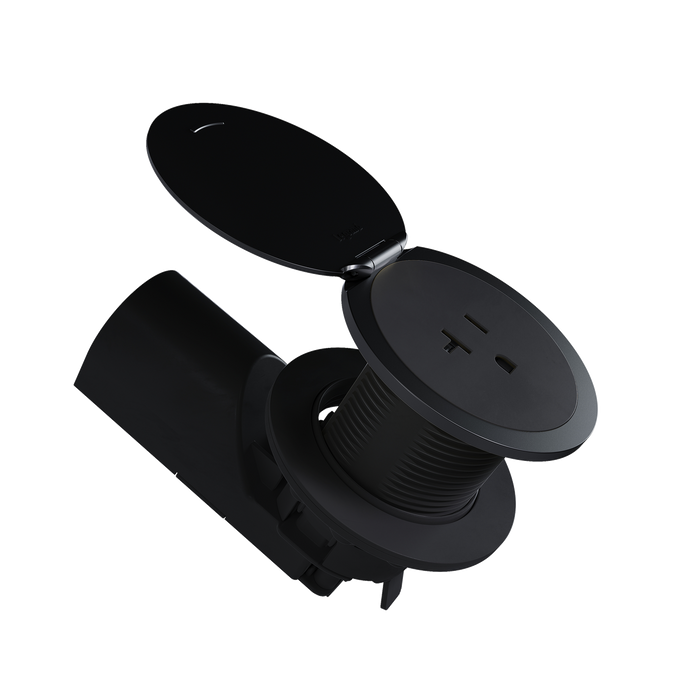 Kitchen Countertop Outlet, UL 498 Sink-Safe Installation with Lid