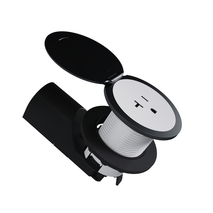 Kitchen Countertop Outlet, UL 498 Sink-Safe Installation with Lid