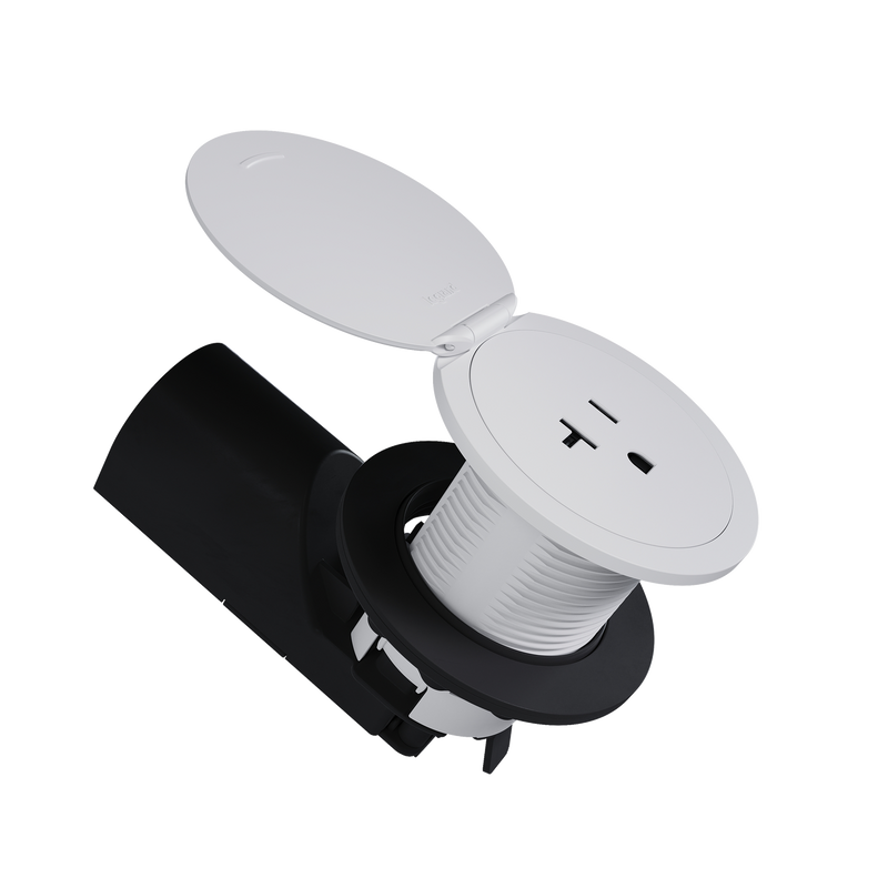 Kitchen Countertop Outlet, UL 498 Sink-Safe Installation with Lid