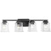 Progress P300380-31M Gilmour Collection Four-Light Modern Farmhouse Matte Black Clear Glass Bath Vanity Light Alternate Image.jpg