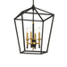 Minka-Lavery 2103-726 Townhall Four Light Pendant, Coal And Soft Brass Main Image.jpg