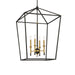 Minka-Lavery 2105-726 Townhall Four Light Pendant, Coal And Soft Brass Main Image.jpg