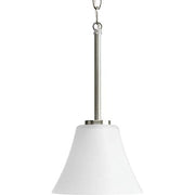 Progress P5300-09 Bravo Collection One-Light Brushed Nickel Etched Glass Modern Mini-Pendant Light Alternate Image.jpg