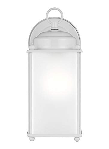 Generation Lighting 8593001EN3-15 New Castle One Light Outdoor Wall Lantern, White Alternate Image.jpg