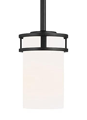 Generation Lighting 6121601EN3-112 Robie One Light Mini-Pendant, Midnight Black Alternate Image.jpg
