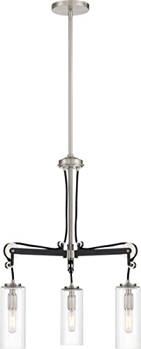 Minka-Lavery 2898-691 Pullman Junction Three Light Chandelier, Coal With Brushed Nickel Alternate Image.jpg