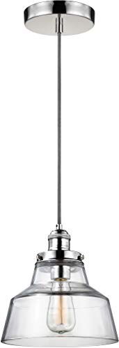Visual Comfort Studio P1348PN Baskin One Light Pendant, Polished Nickel Alternate Image.jpg