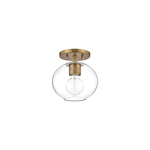 Mitzi H270601-AGB Margot One Light Semi Flush Mount, Aged Brass Alternate Image.jpg