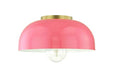 Mitzi H199501L-AGB/PK Avery One Light Semi Flush Mount, Aged Brass/Pink Alternate Image.jpg