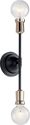 Kichler 43195BK Armstrong Two Light Wall Sconce, Black Alternate Image.jpg