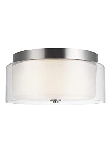 Generation Lighting 7537302-962 Elmwood Park Two Light Flush Mount, Brushed Nickel Alternate Image.jpg