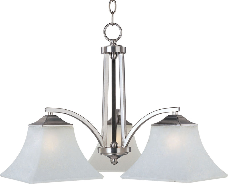 Maxim 20094FTSN Aurora Three Light Chandelier, Satin Nickel Main Image.jpg